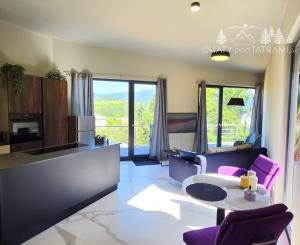 Dizajnový byt s terasou, záhradou a výhľadom na Nízke Tatry