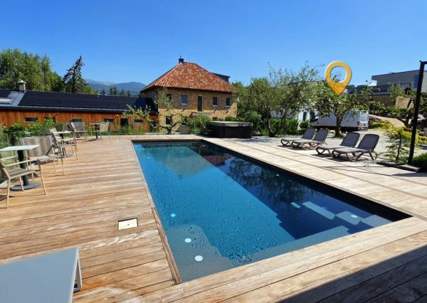 Dizajnový byt s terasou, záhradou a výhľadom na Nízke Tatry