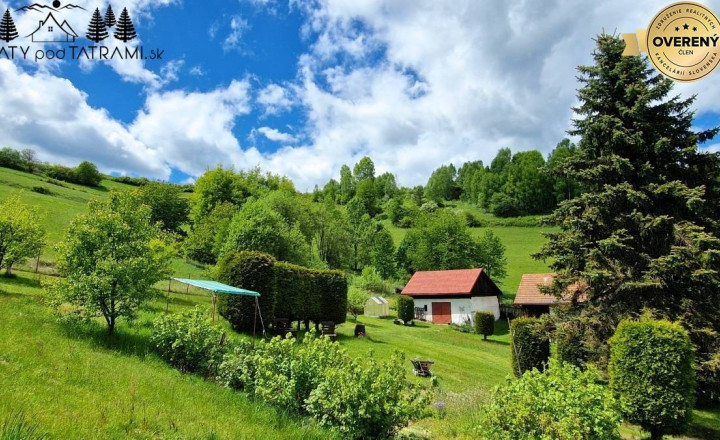 Chalúpka, polosamota, 1,9 ha pozemok, výhľad na Nízke Tatry  - fotografia 3
